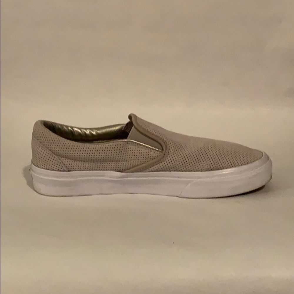 Vans silver cloud suede slip on